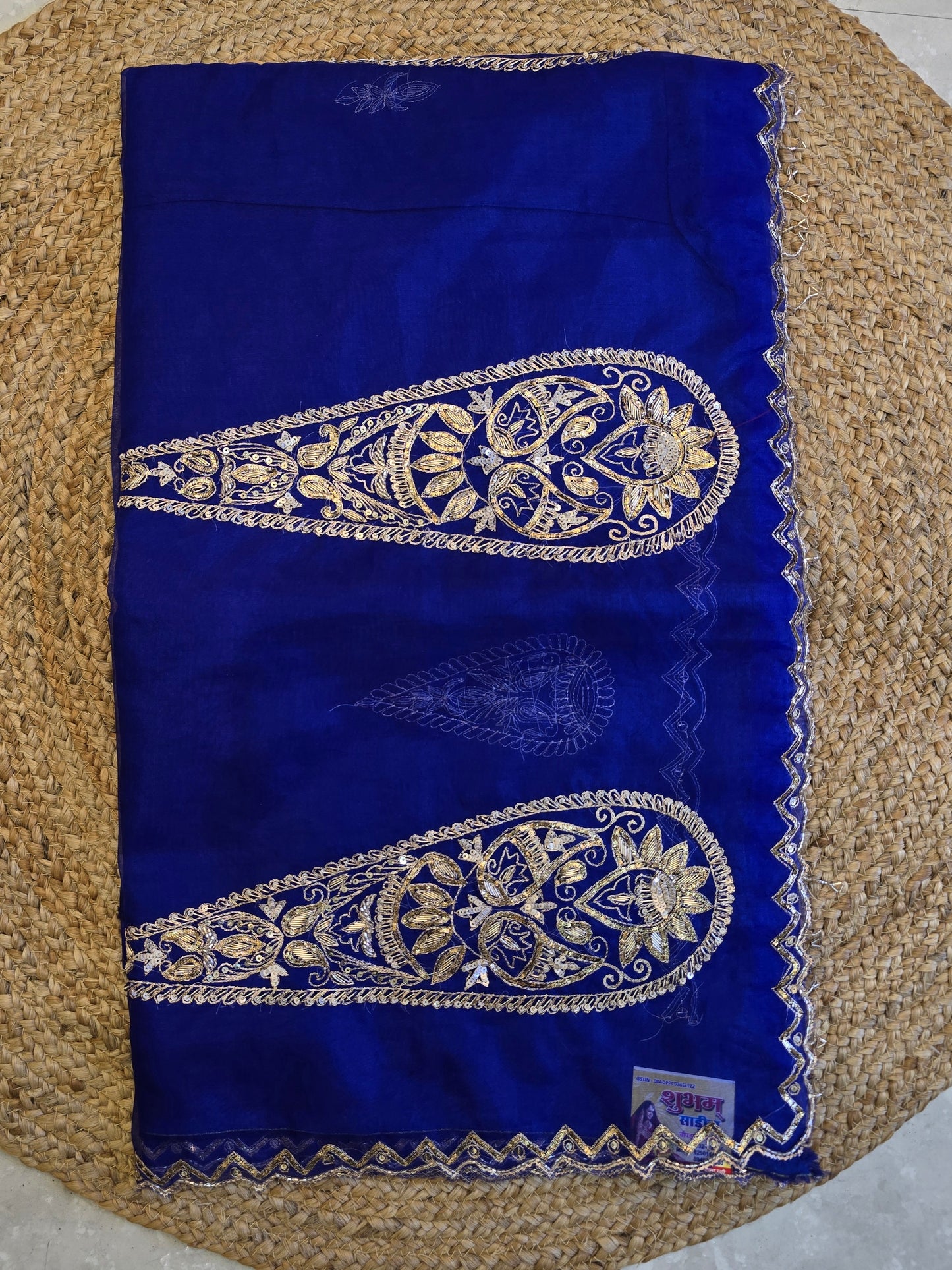 Organza Vintage Hand Work Saree