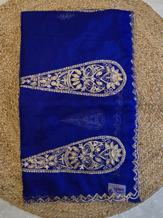 Organza Vintage Hand Work Saree
