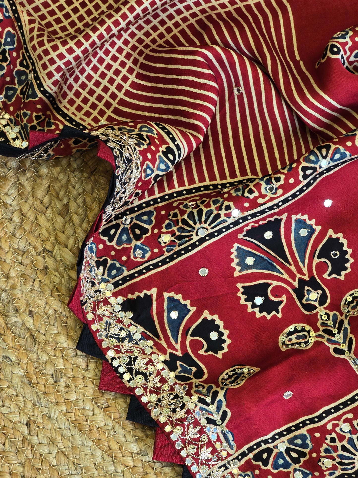 Pure Ajarakh Saree