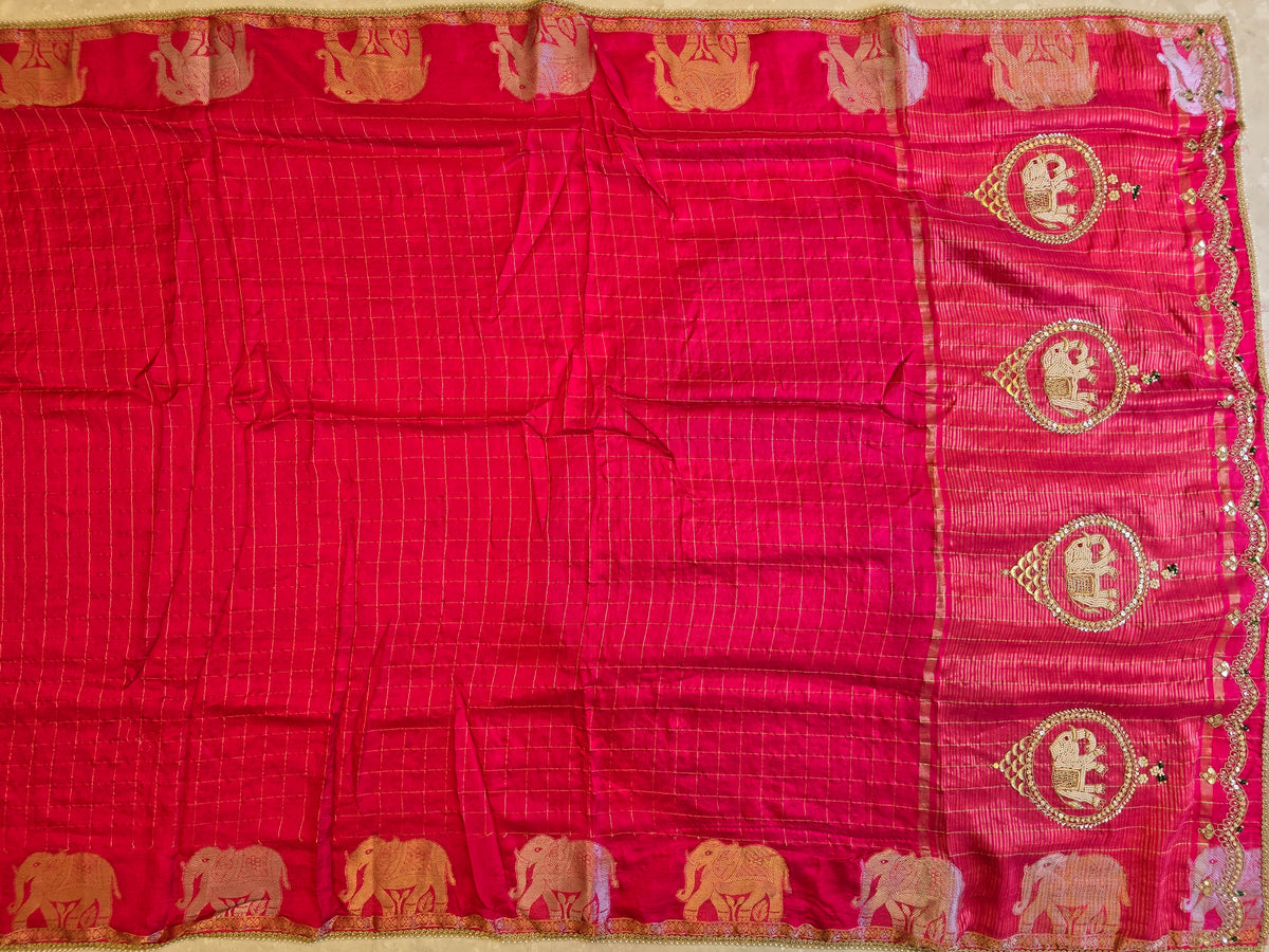 Elephant Motifs Saree