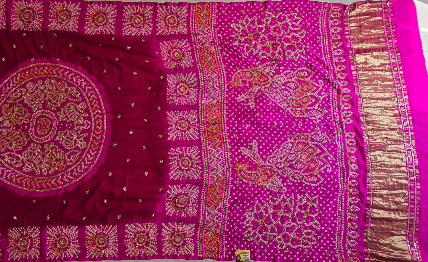 Pure Bandhani Saree