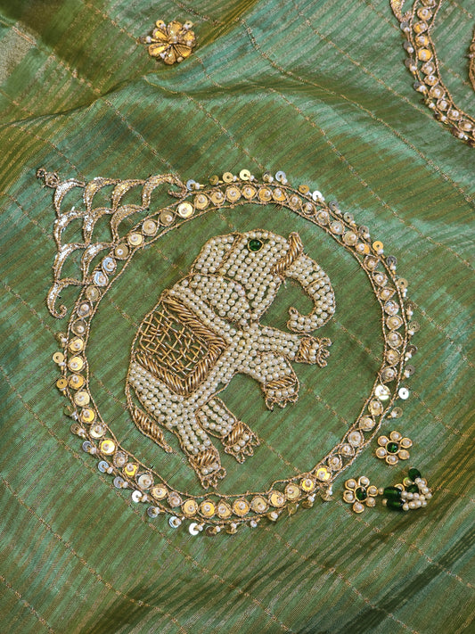 Elephant Motifs Saree