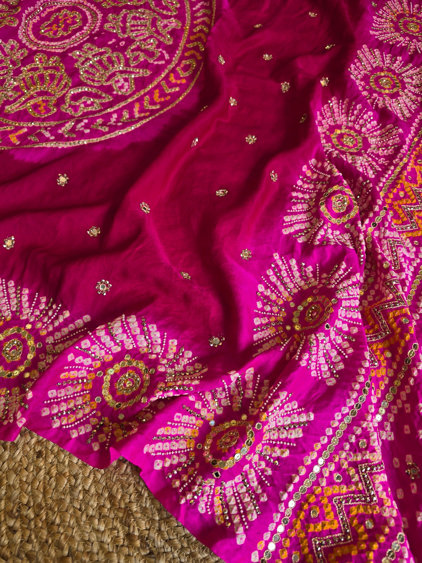 Pure Bandhani Saree