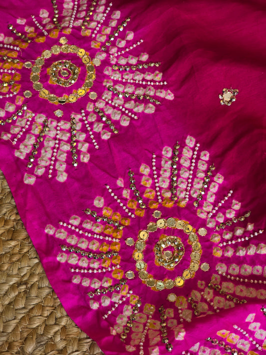 Pure Bandhani Saree