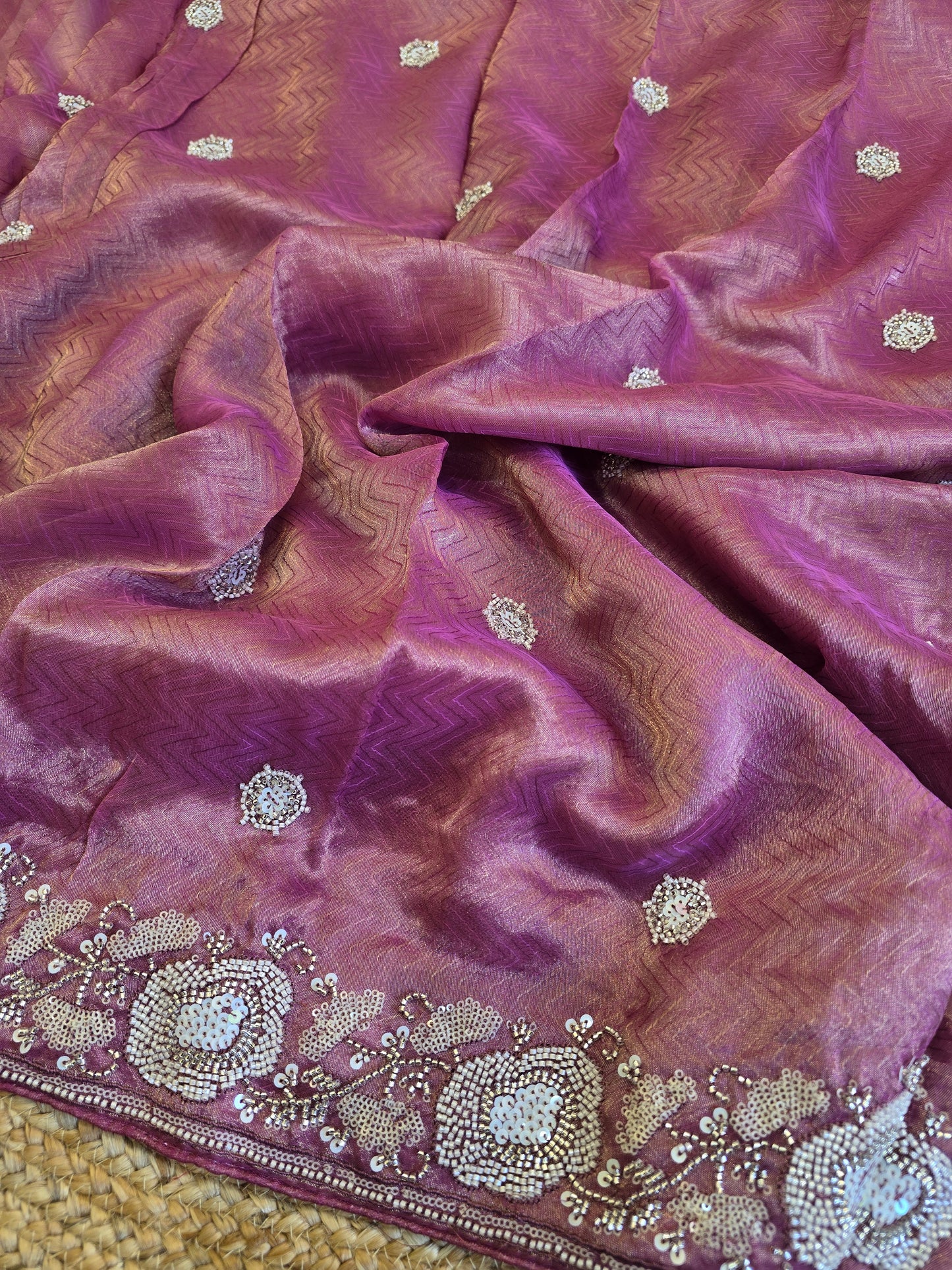 Tissue Work Saree