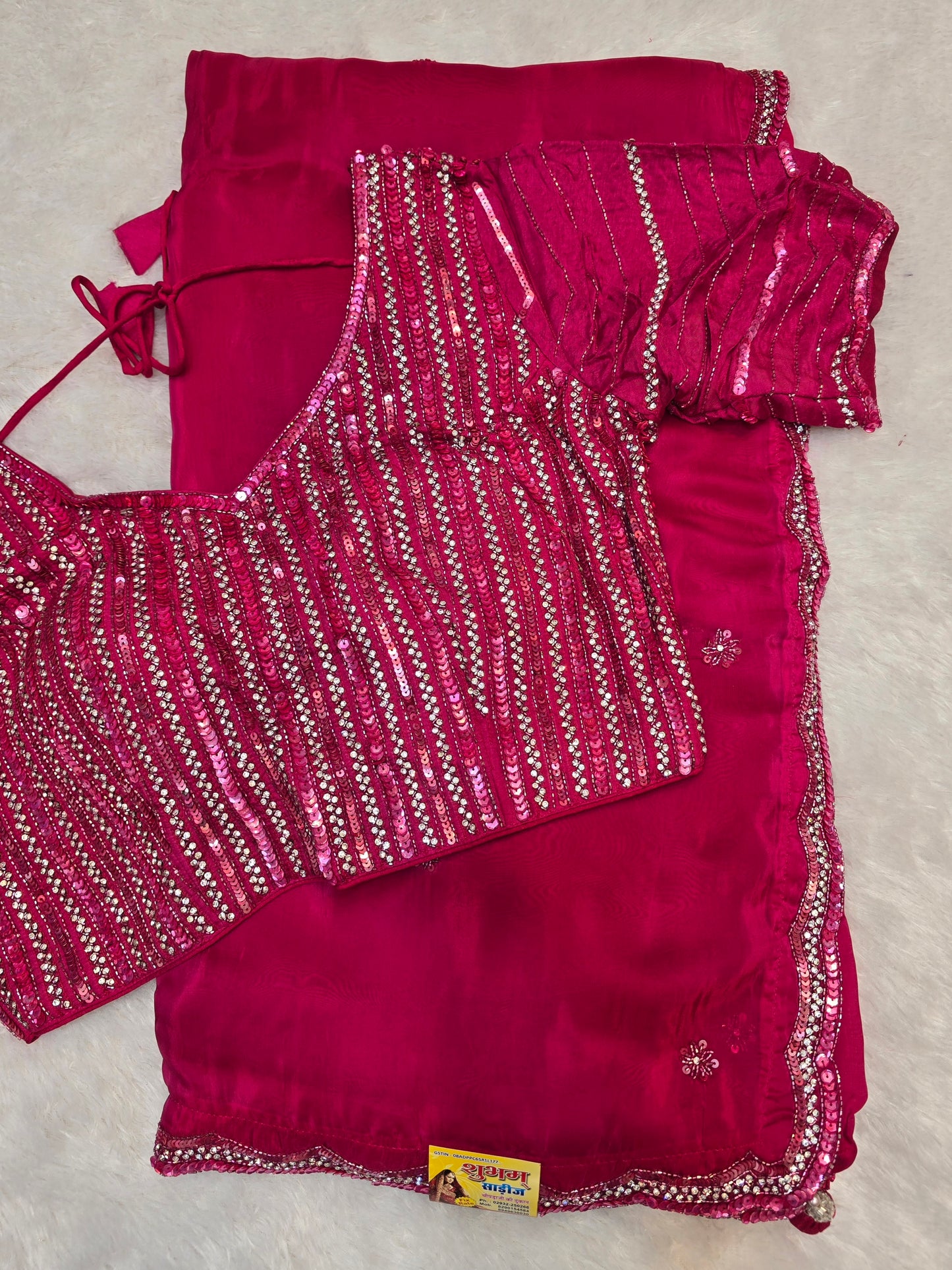 Heavy blouse saree