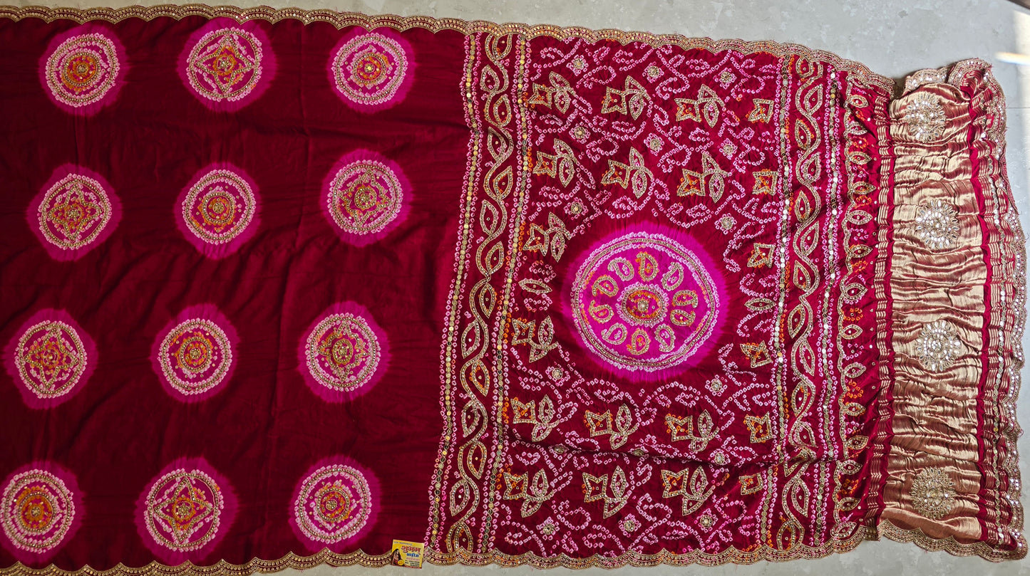 Pure Bandhani Saree