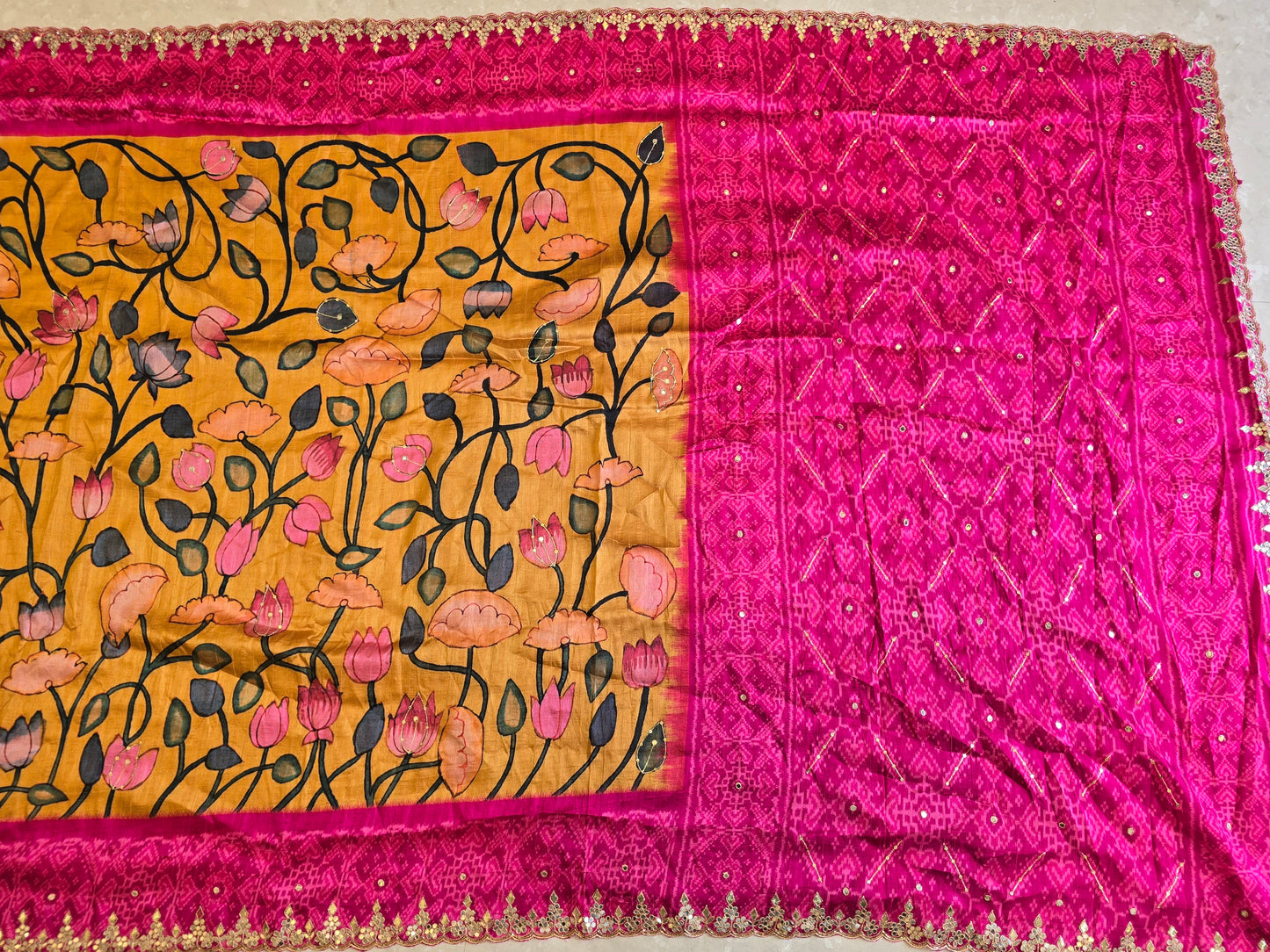 Kalamkaari x Patola Saree