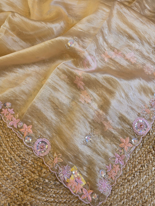 Tissue Saree For Sangeet And Carnival - 2