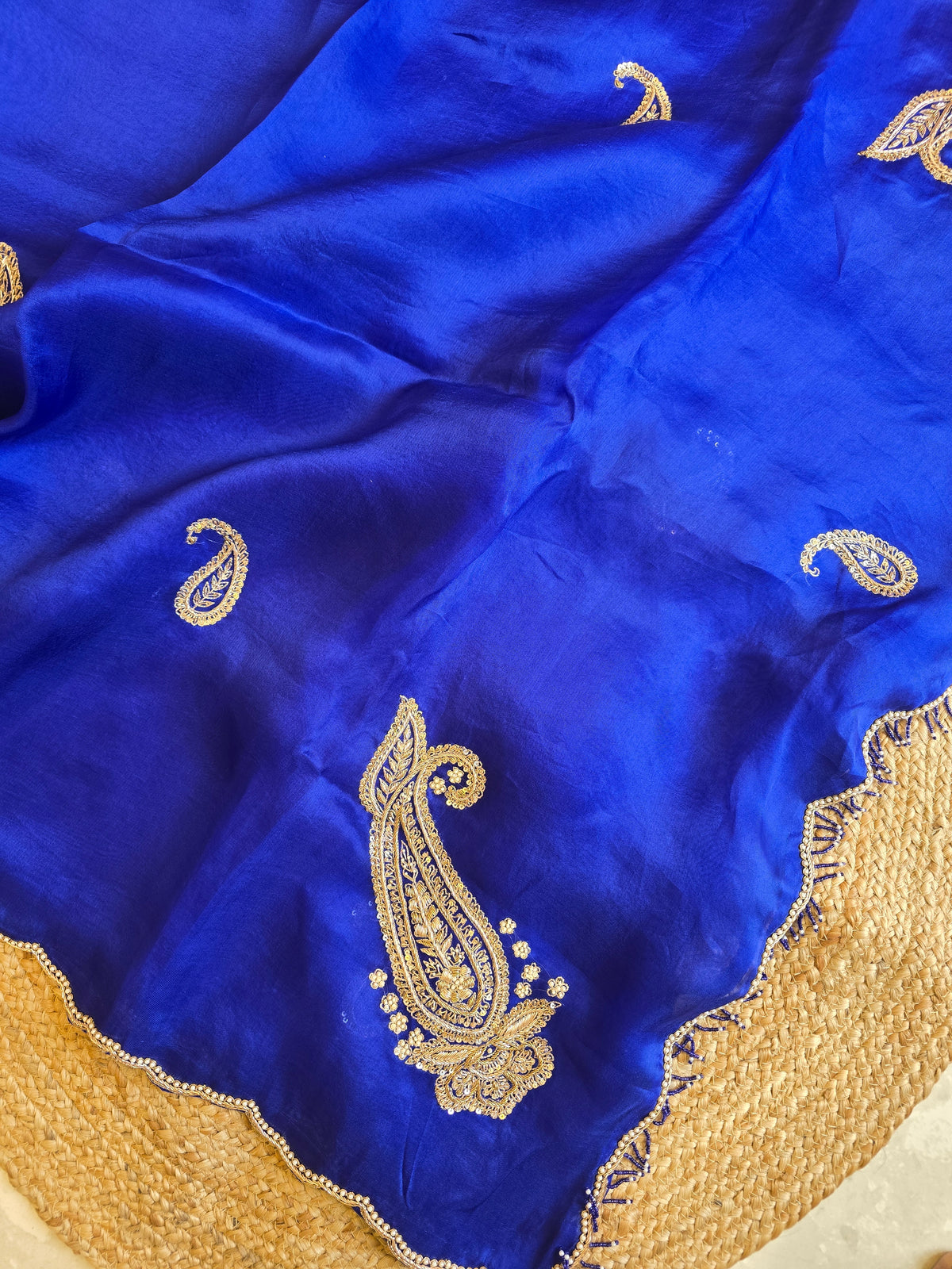 Pure Kora Silk Heavy Blouse Saree