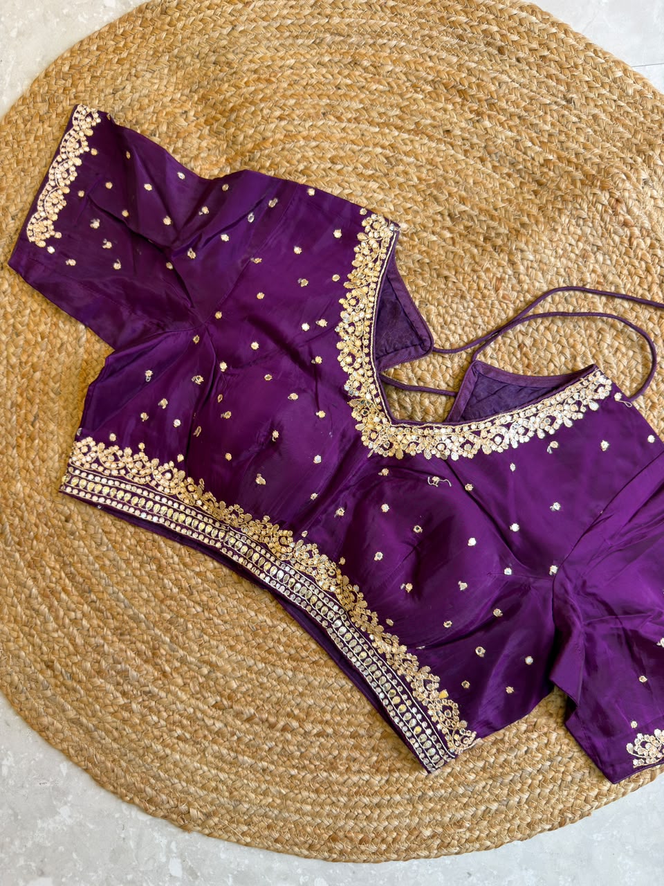 Lehriya Saree With Heavy Blouse