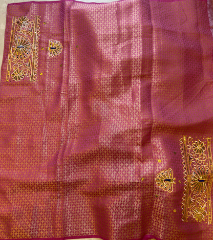 Charkhi gota saree