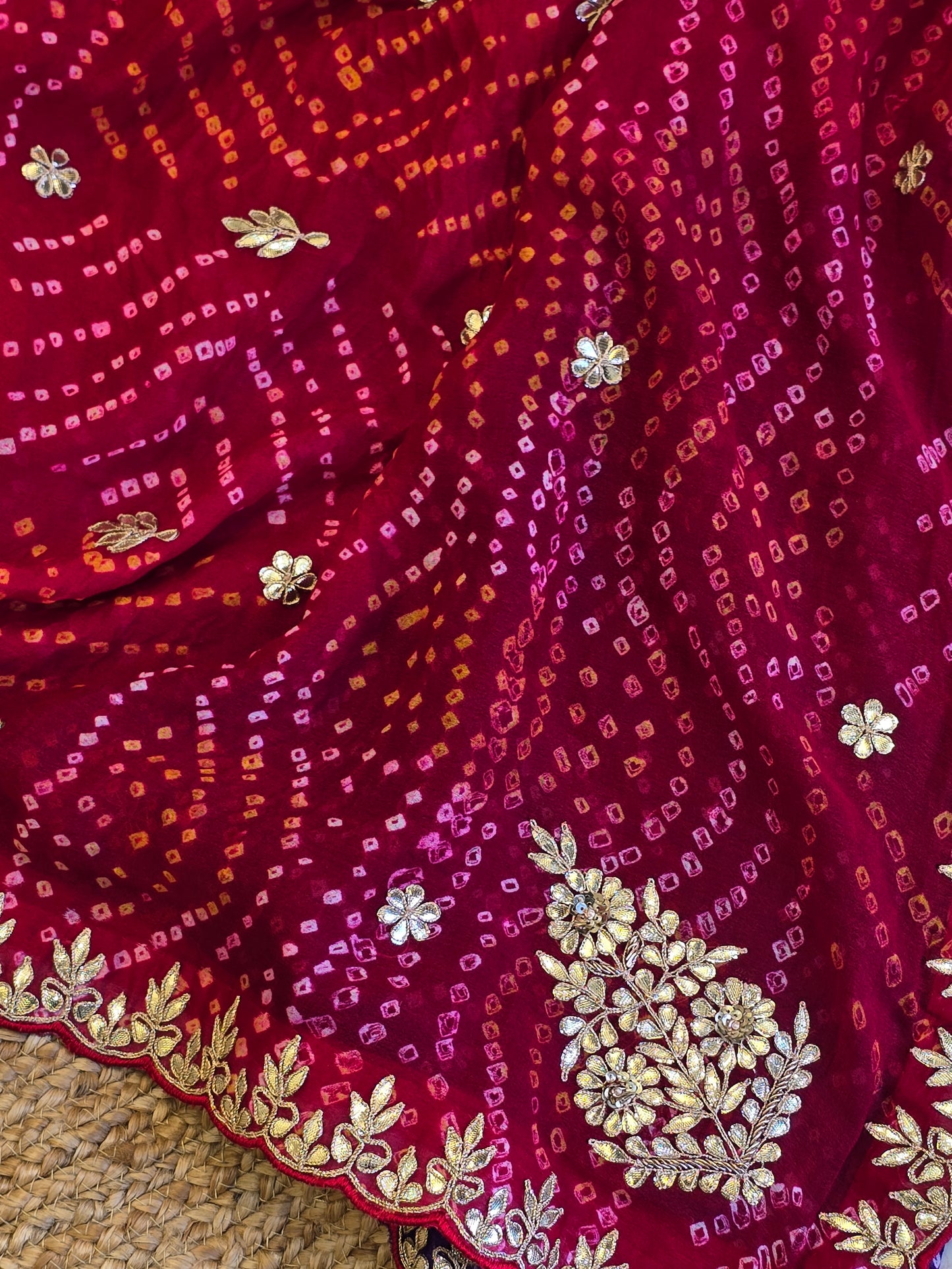 Multicolor Bandhani Saree