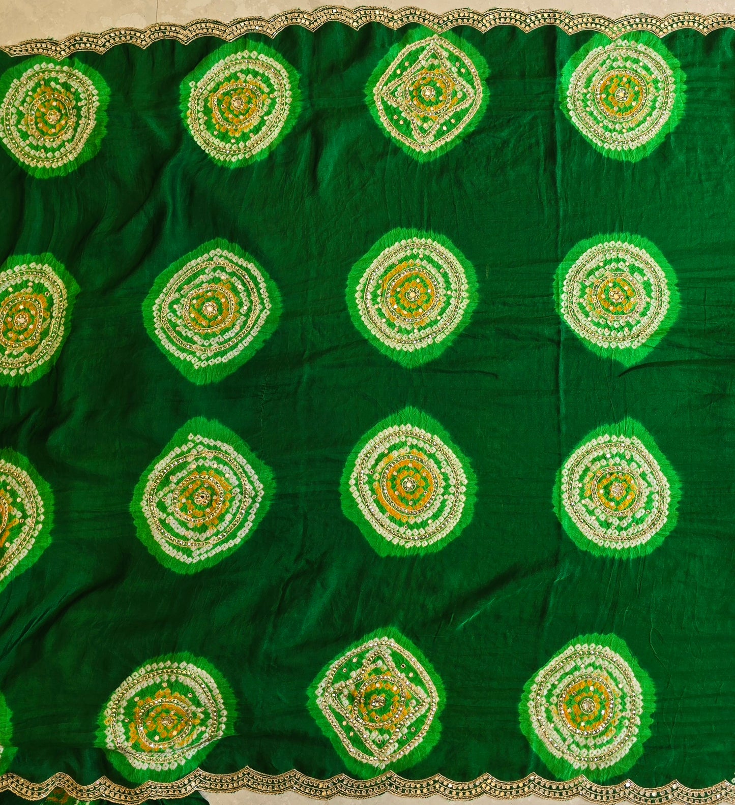 Pure Bandhani Saree