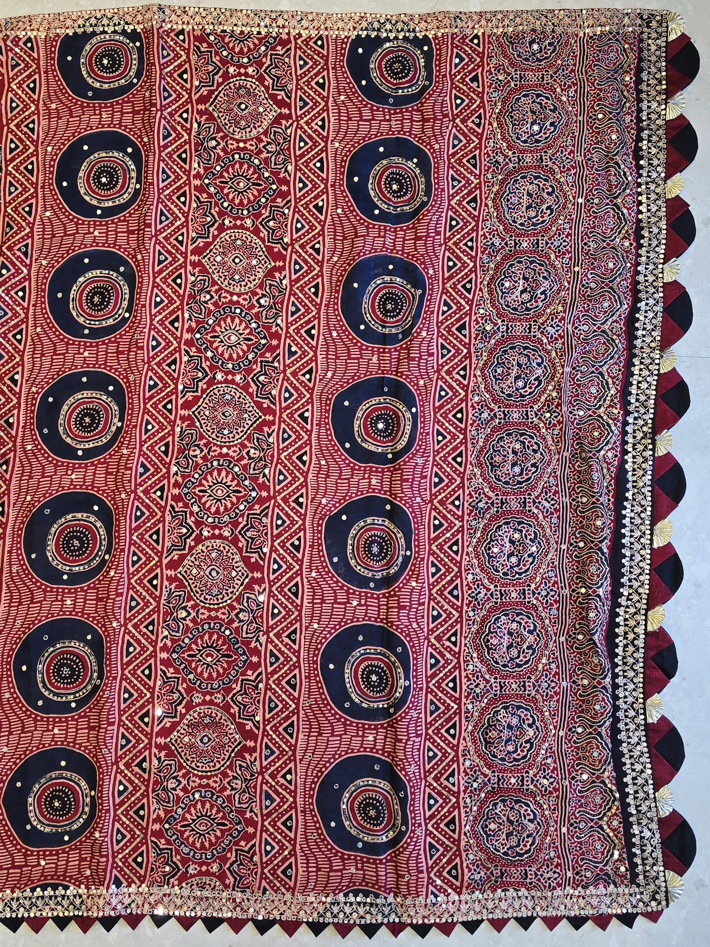 Pure Ajarakh Saree