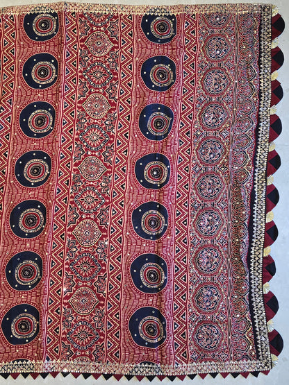 Pure Ajarakh Saree