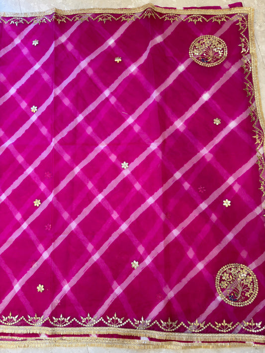 Organza Lehriya Saree