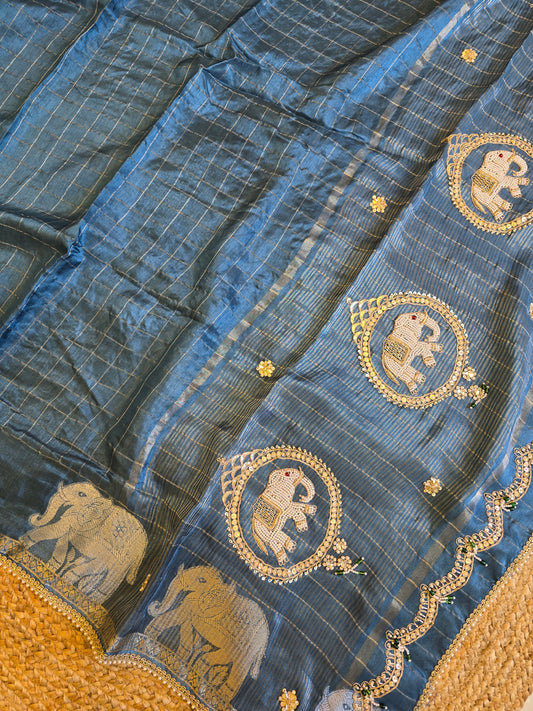 Elephant Motifs Saree