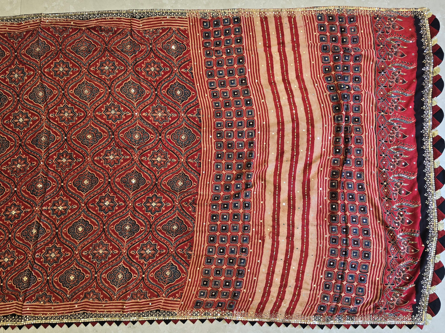 Pure Ajarakh Saree