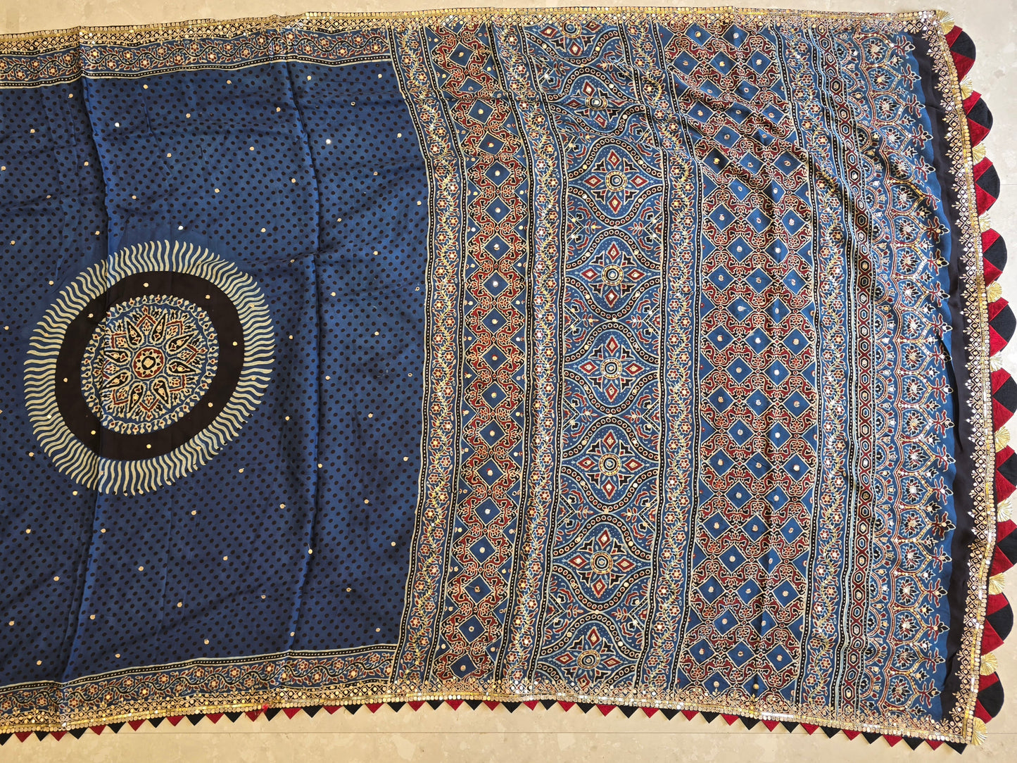 Pure Ajarakh Saree