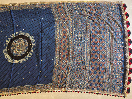 Pure Ajarakh Saree