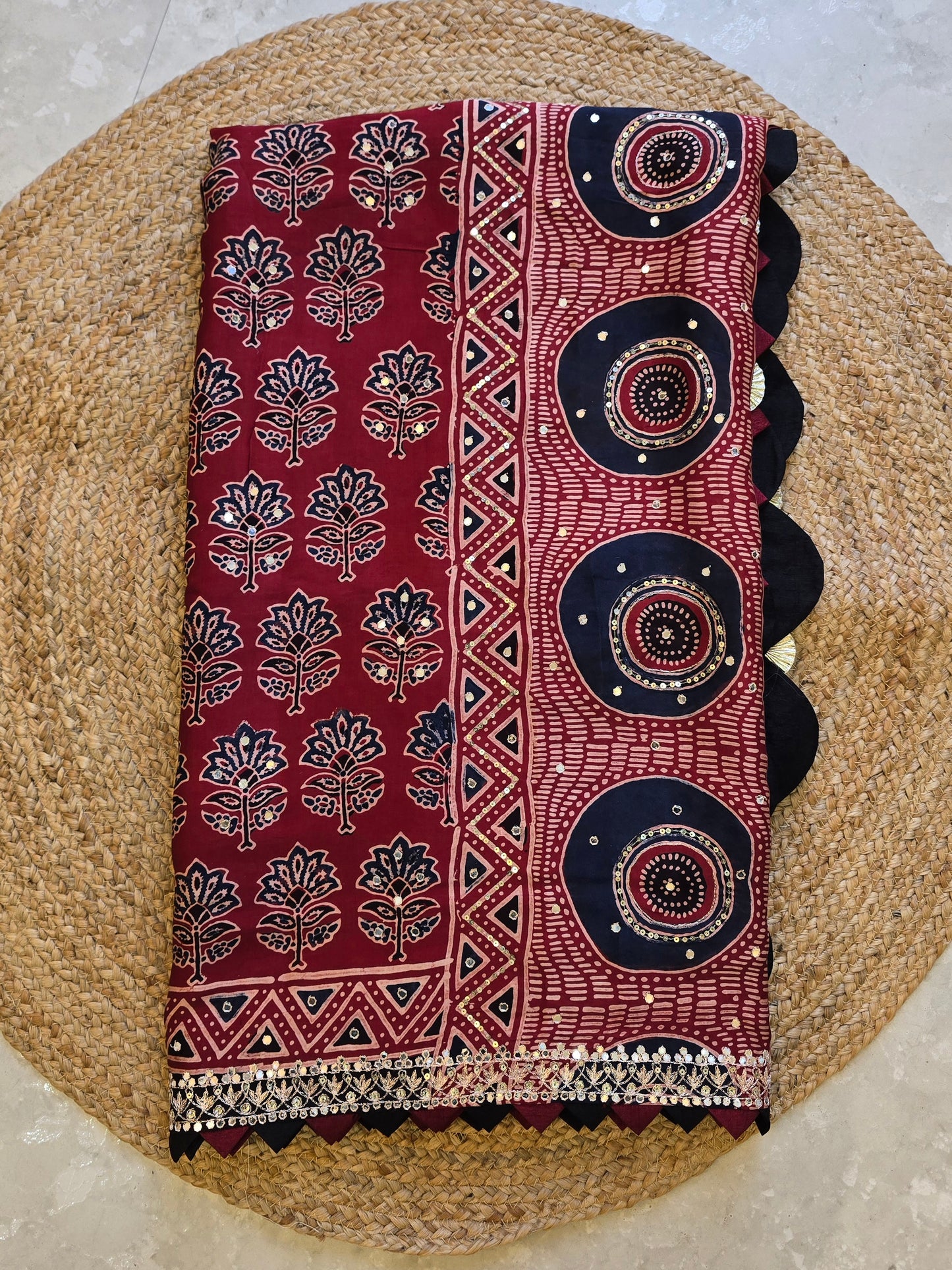 Pure Ajarakh Saree