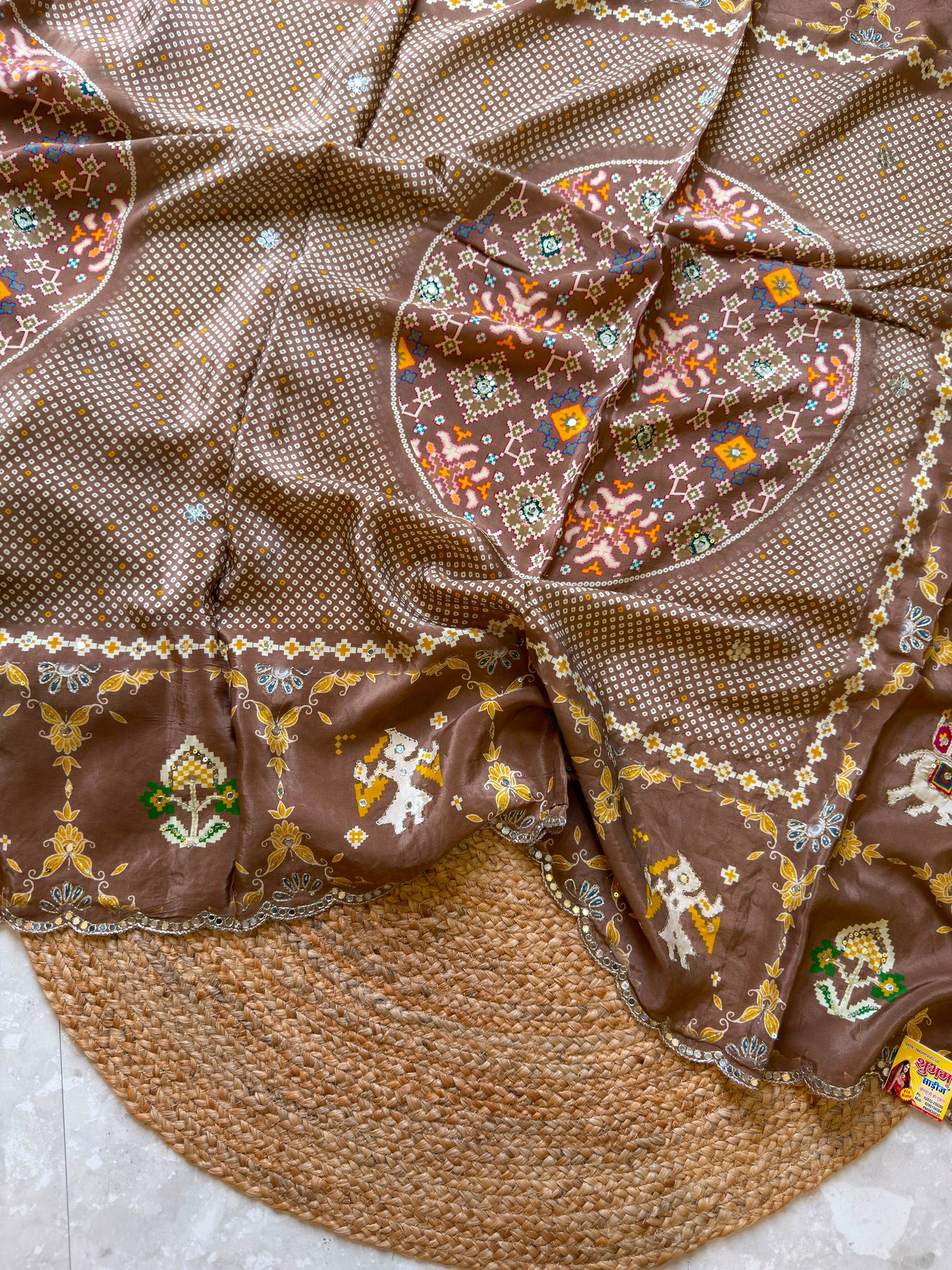 Traditional Patola and Bandhani Saree