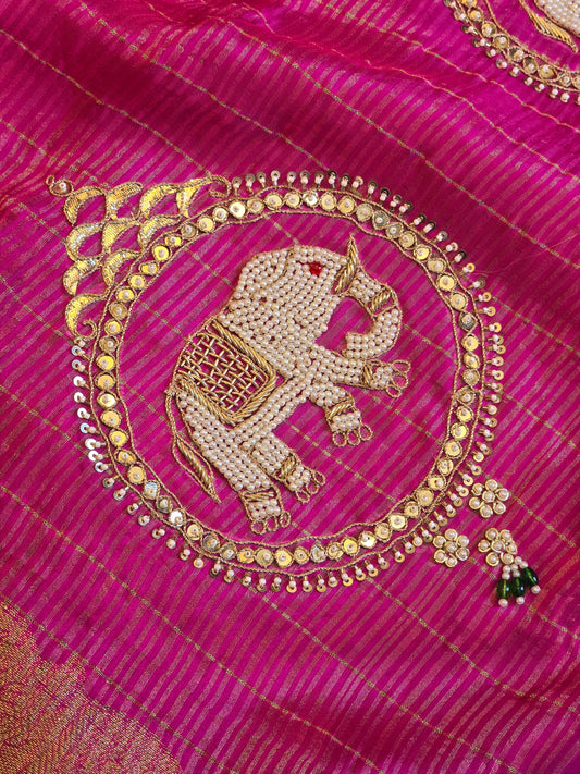 Elephant Motifs Saree