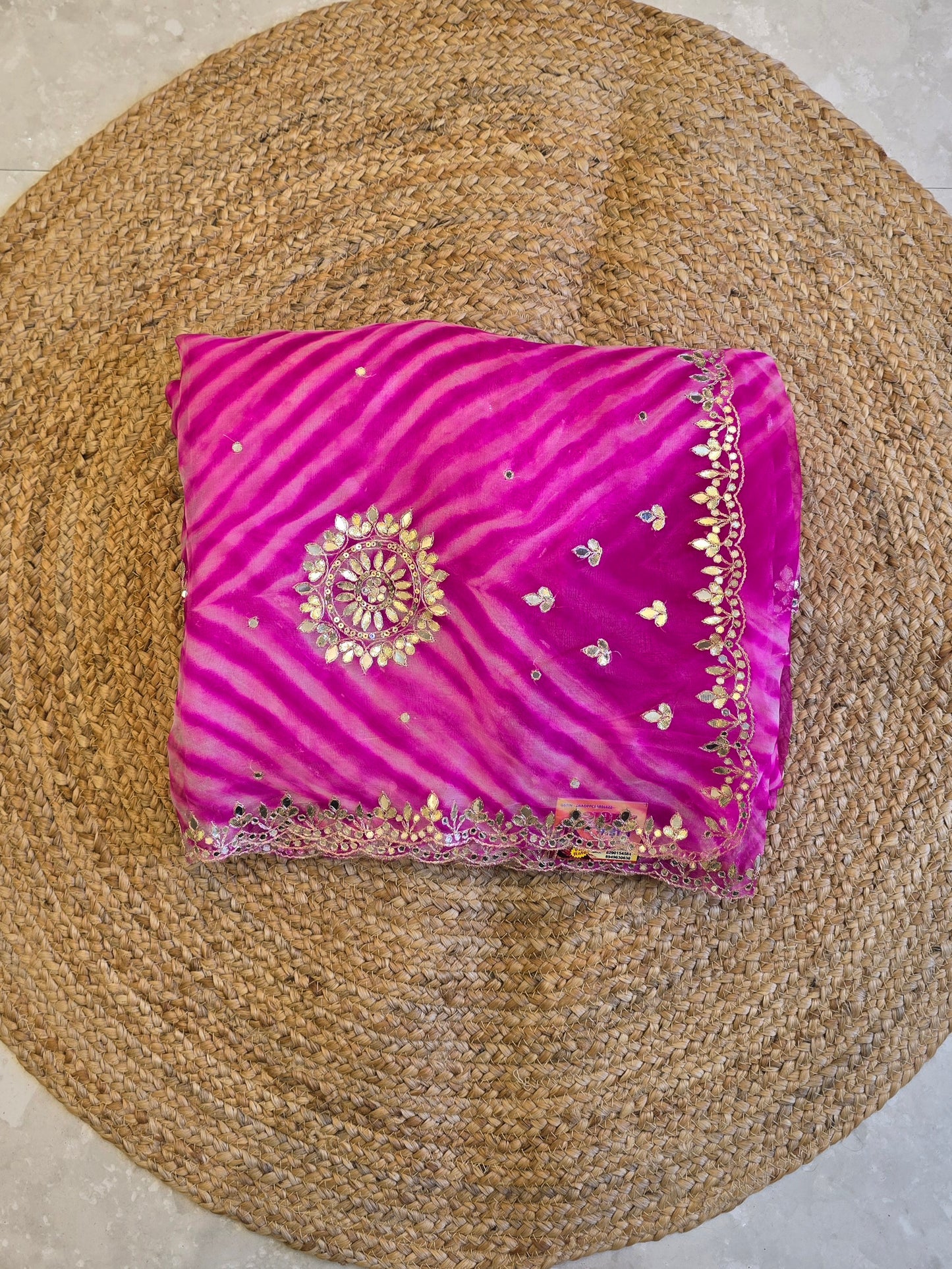 Pure Kora Silk Lehriya Saree