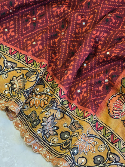 Patola x Kalamkaari Saree