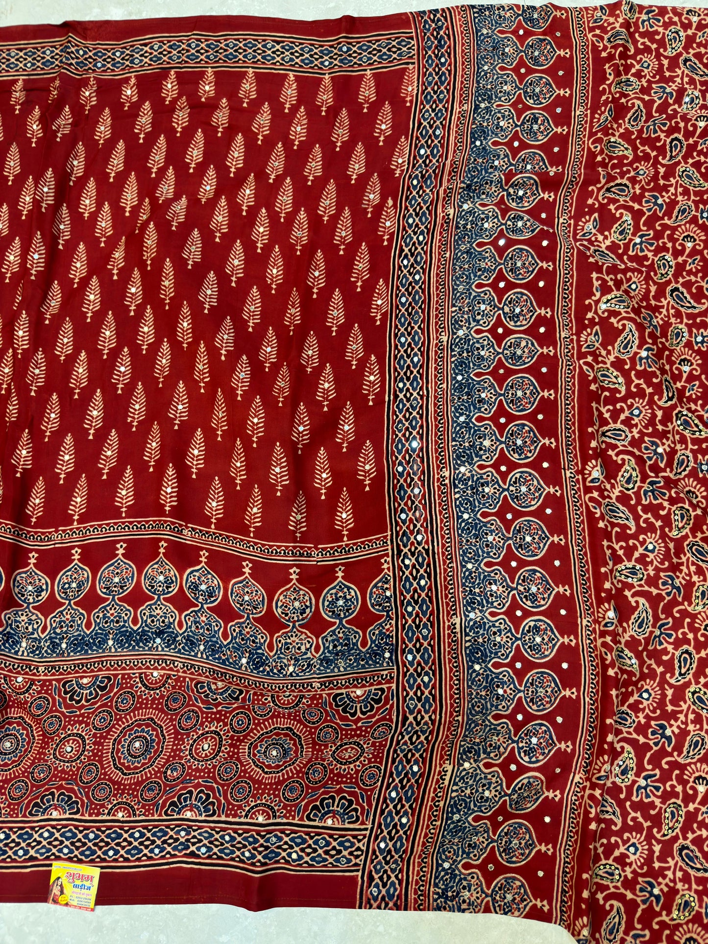 Pure Ajarakh With Heavy Blouse
