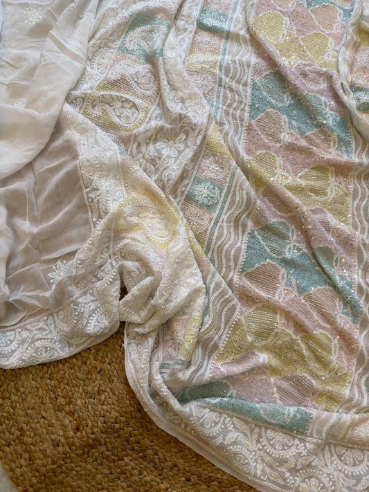 Pure Chikankari Saree