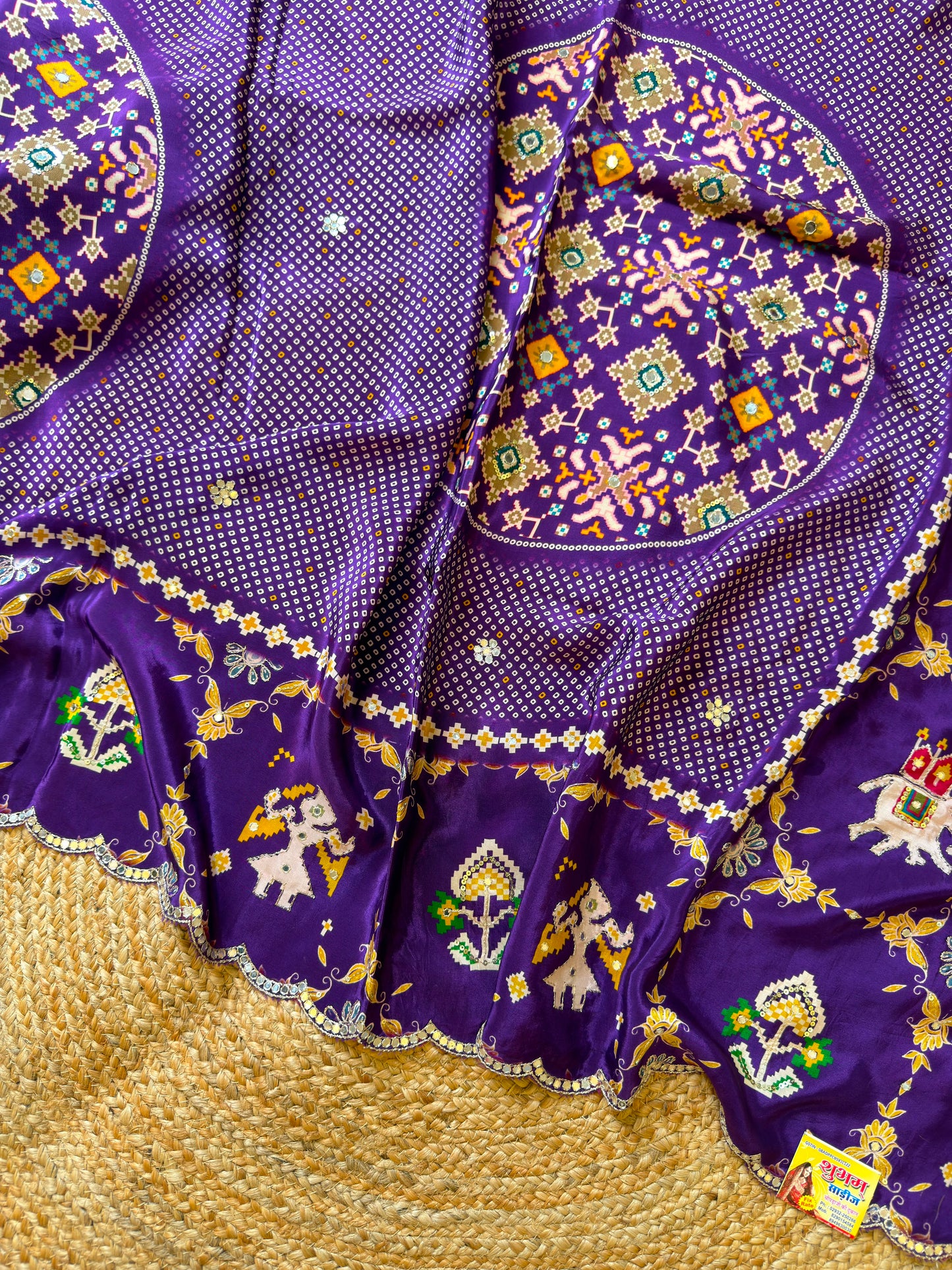 Traditional Patola And Bandhani Saree