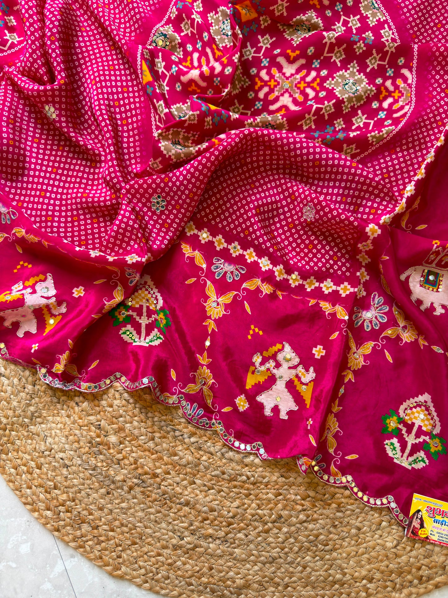 Traditional Patola and Bandhani Saree