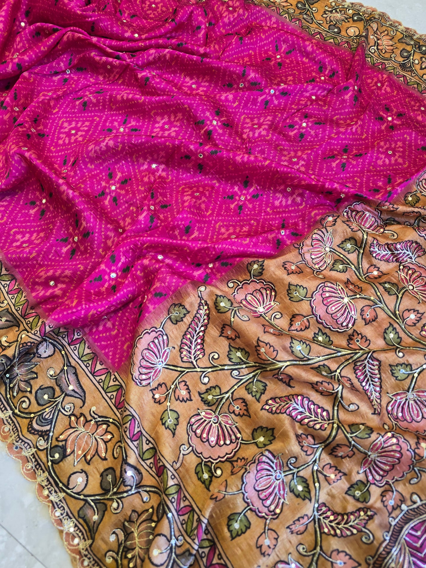 Patola x Kalamkaari Saree