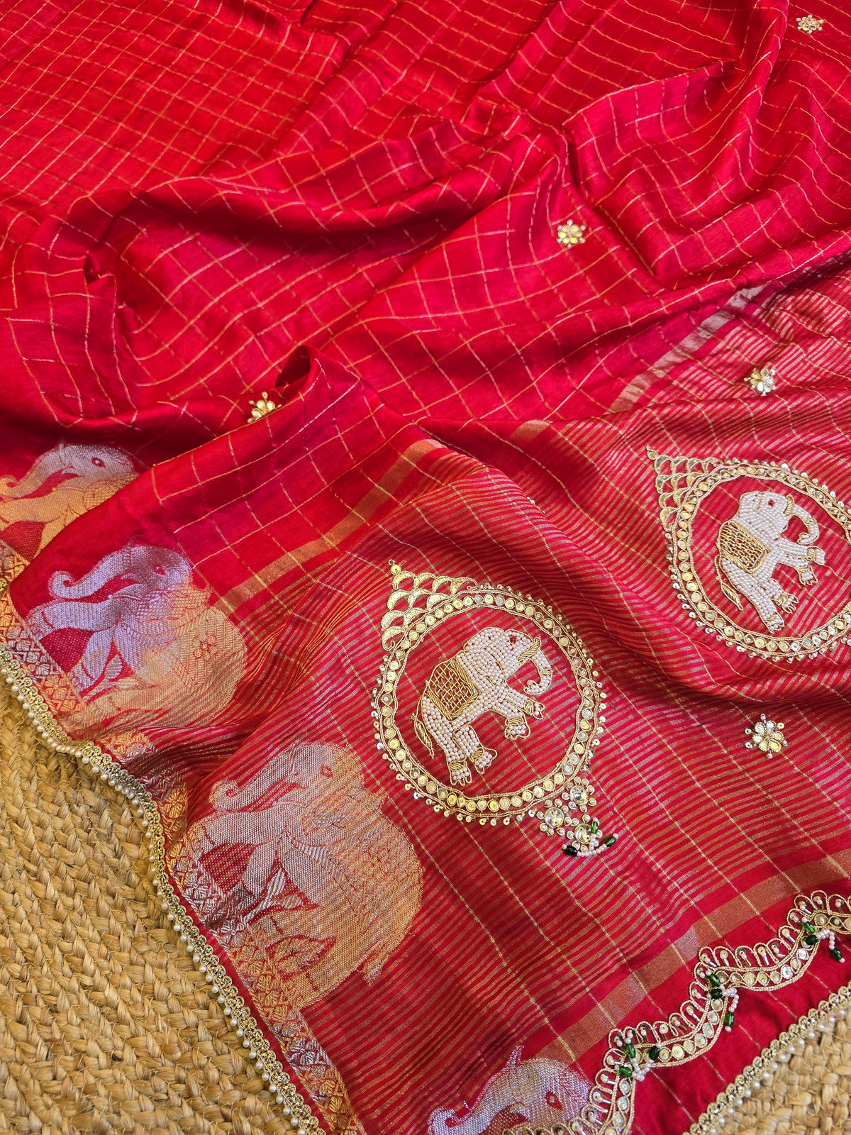 Elephant Motifs Saree