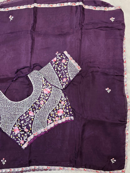 Heavy blouse saree