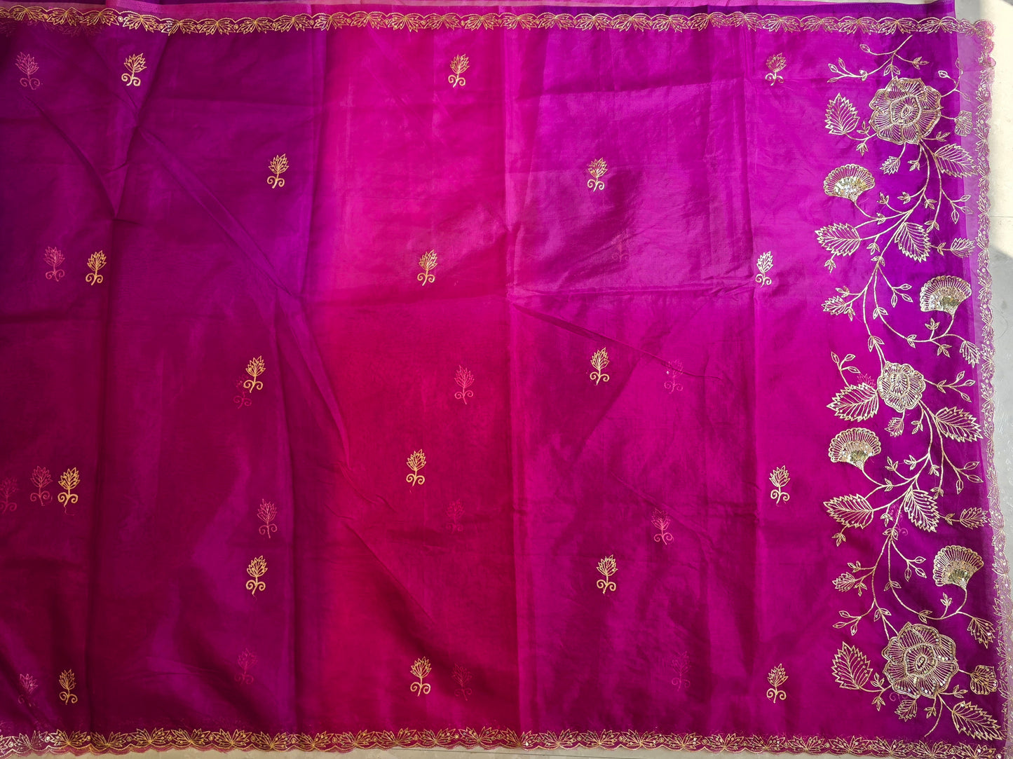 Vintage Work Saree