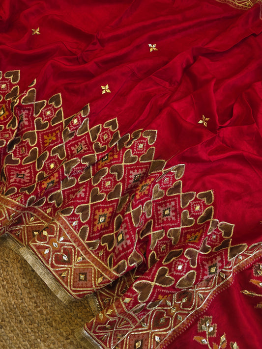 Patola x Charkhi Gota Saree