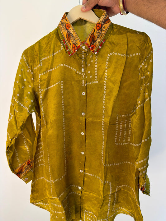 Bandhani Kalamkaari Print Shirt