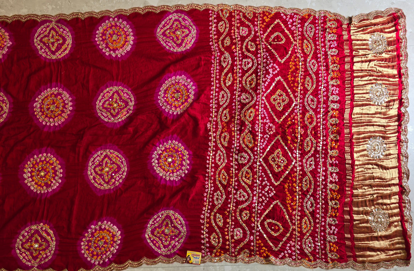 Pure Bandhani Saree