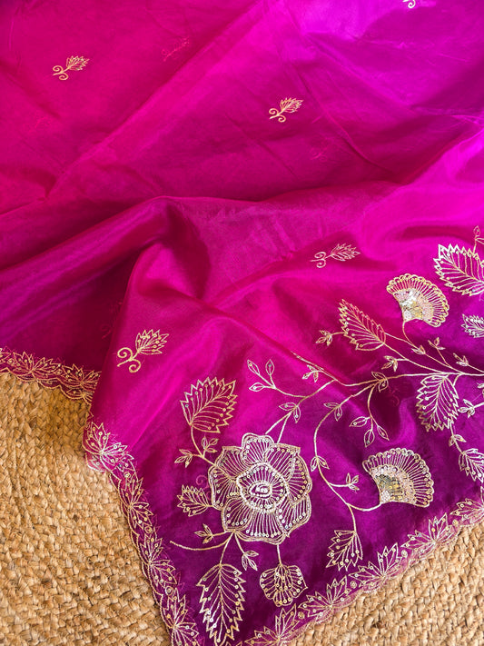 Vintage Work Saree