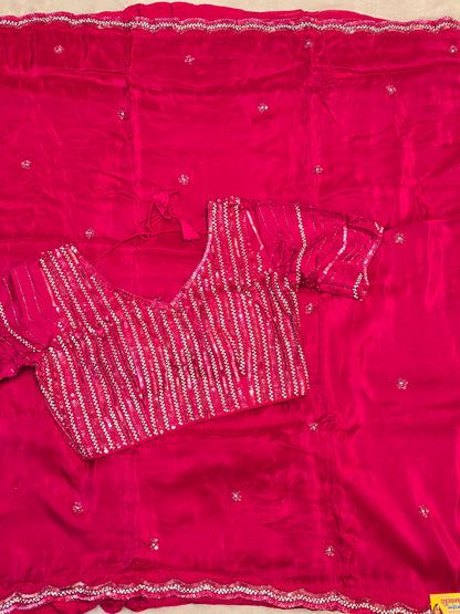 Heavy blouse saree