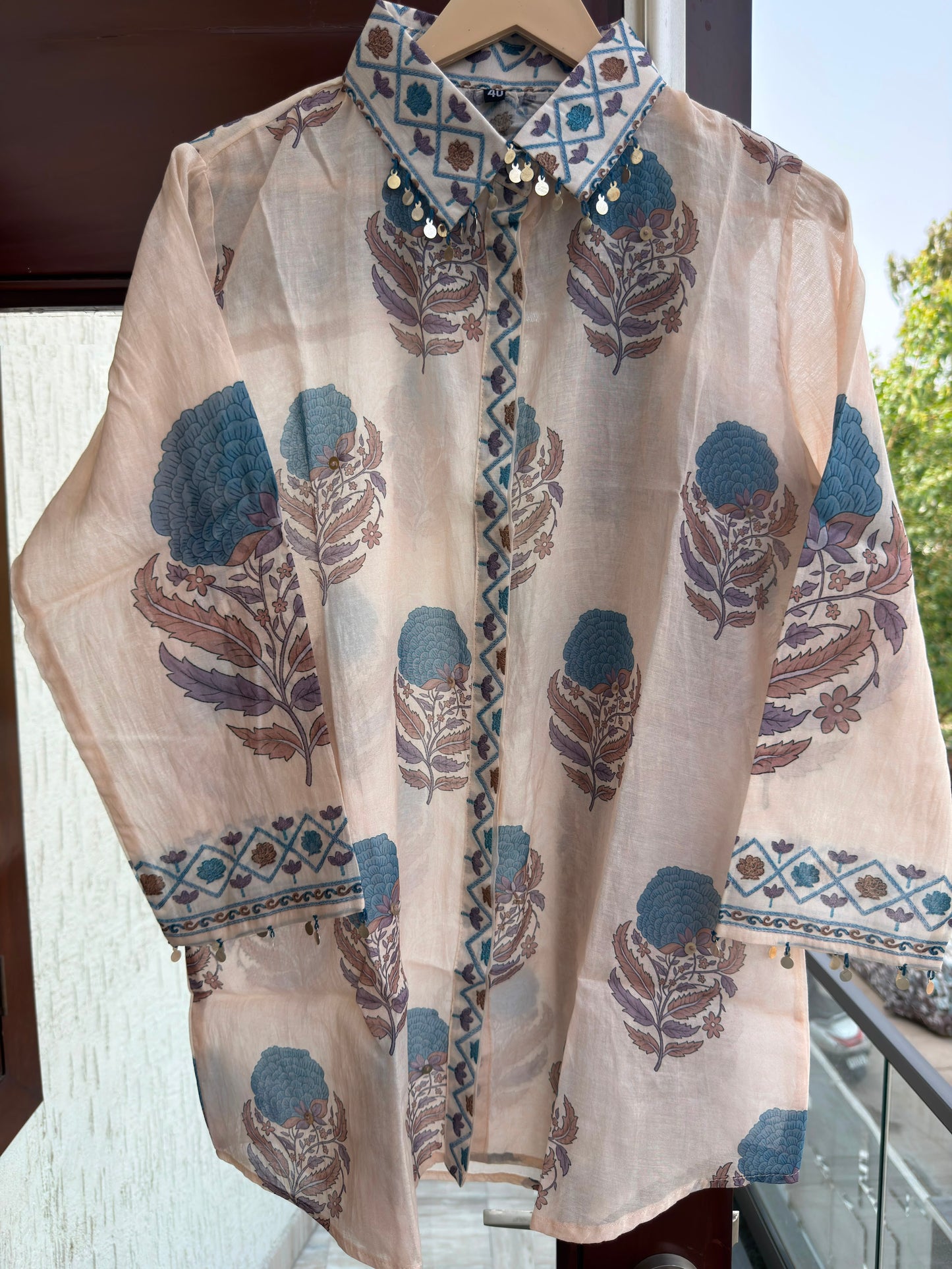 Pure Mul Chanderi Shirt