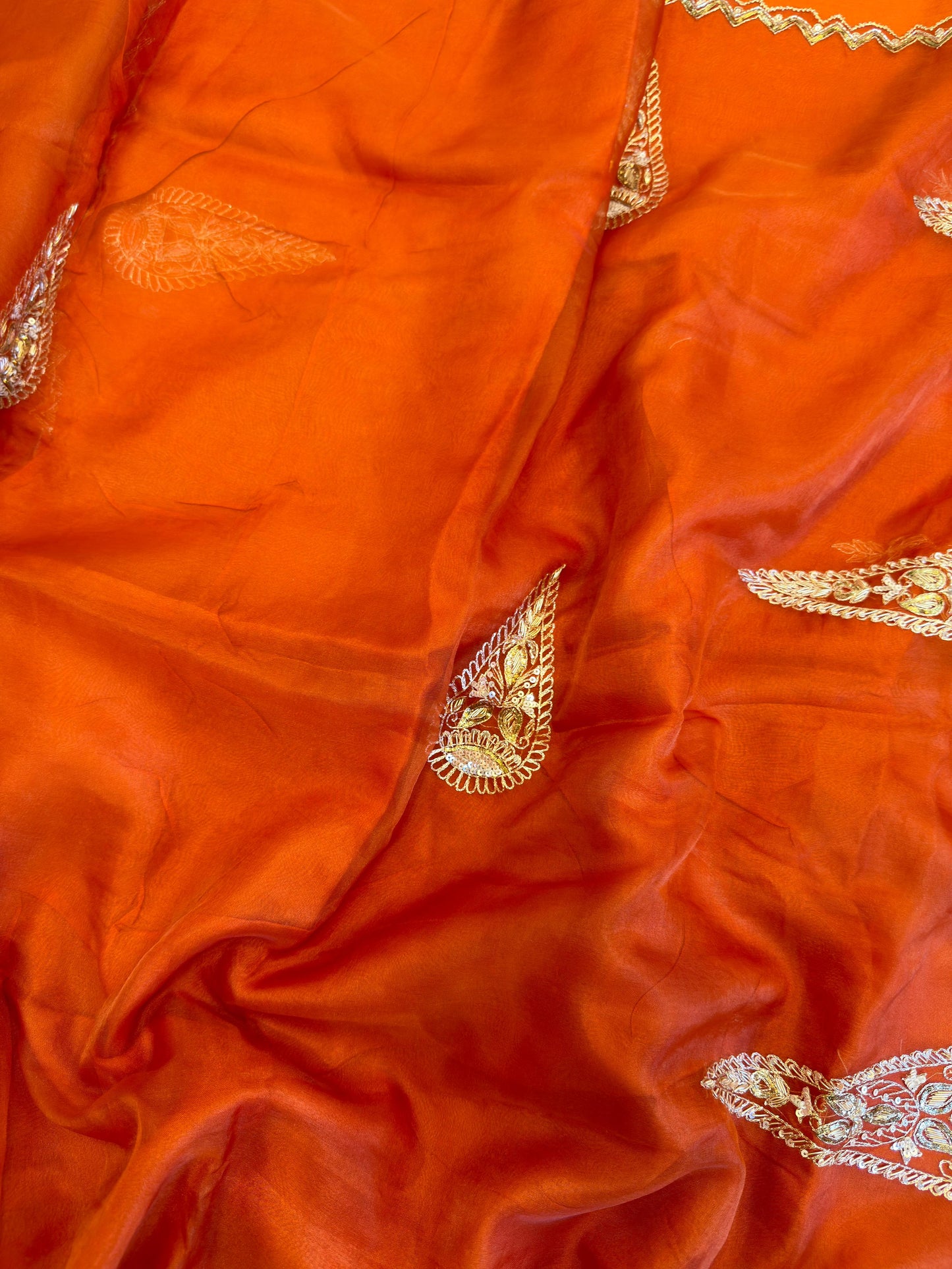 Organza Vintage Hand Work Saree