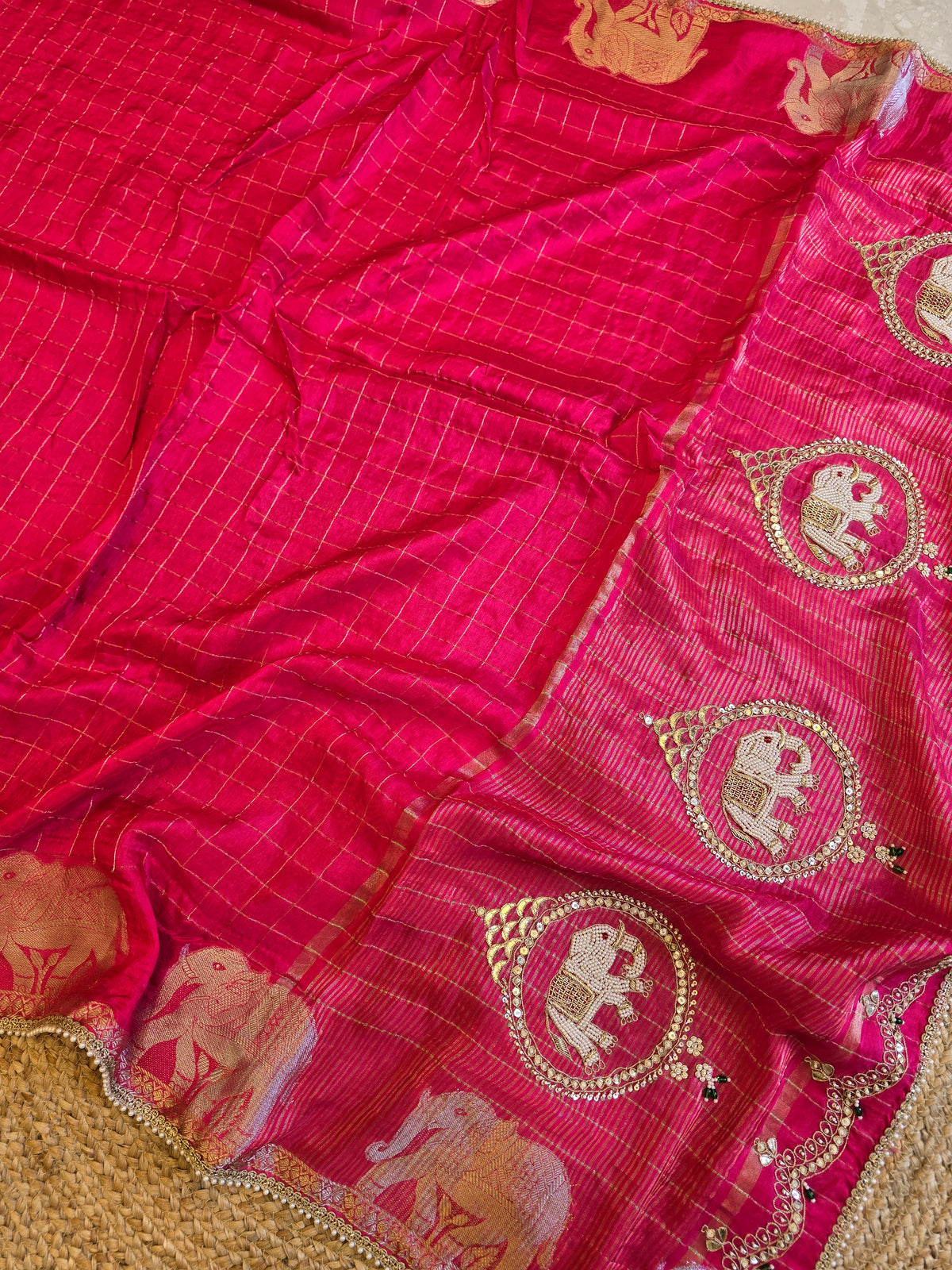 Elephant Motifs Saree