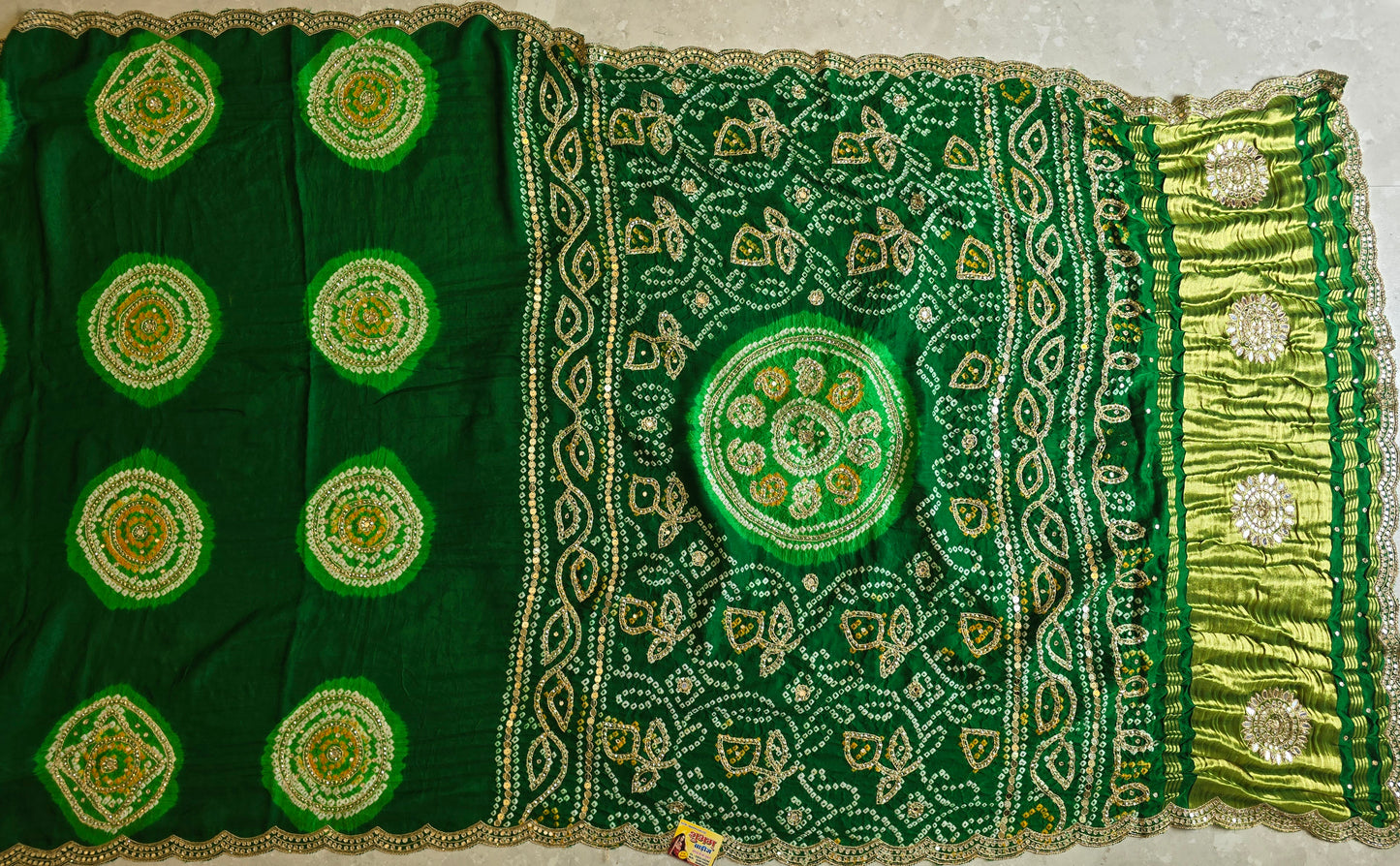 Pure Bandhani Saree
