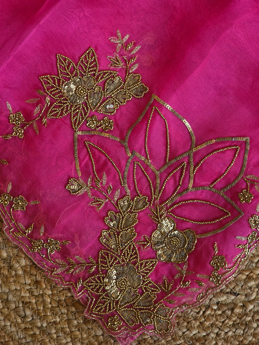 Pure Kora Entique Work Saree