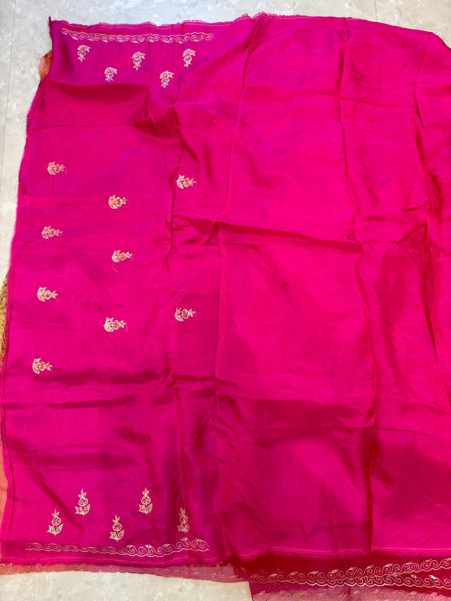 Multi Color Aari Work Saree