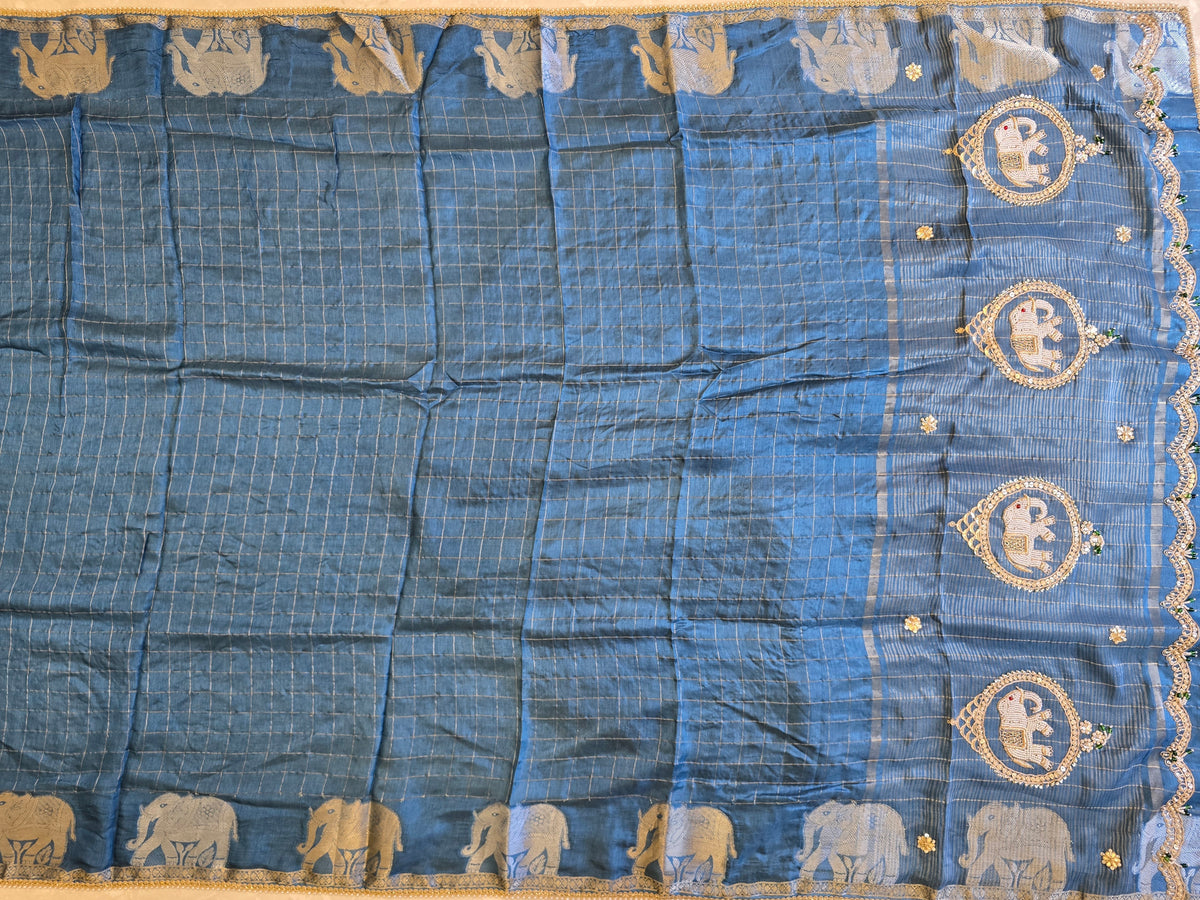 Elephant Motifs Saree